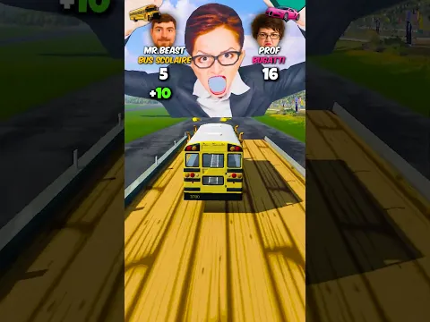 PROF en BUGATTI vs MRBEAST en BUS SCOLAIRE dans BeamNG Drive