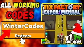 All Secret Tix Factory Experimental CODES 2023 Roblox Codes for Tix Factory Experimental