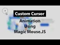Awesome Custom Cursor Animation With HTML CSS Javascript NoorHUB