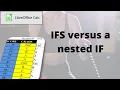 What is the difference between an IFS function and a Nested IF function