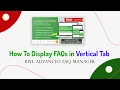 How To Display FAQs in Vertical Tab BWL Advanced FAQ Manager WordPress Plugin