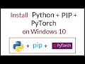 How to install Python 3 9 Pip PyTorch on Windows 10
