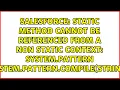 Static method cannot be referenced from a non static context System Pattern