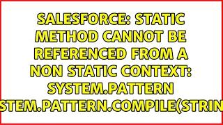 Static method cannot be referenced from a non static context System Pattern