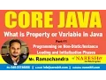 What is Property or Variable in Java Part 11 Core Java Tutorial Mr Ramachandra