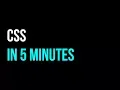 CSS in 5 minutes Styling Tutorial Code in 5