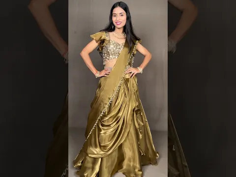 Diwali special dress design Cowl Lehenga Cutting and Stitching How to make cowl lehenga