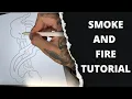Tattoo Design Tutorial How To Draw Flames and Smoke