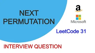 Next Permutation Interview Question Leetcode 31 C Python