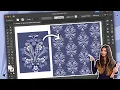 Drawing ETHNIC motifs creating a seamless repeat pattern from it on Adobe Illustrator
