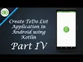 Create ToDo List Application in Android - Part IV