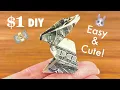 Money Rabbit Origami Step by Step Tutorial - Easter Dollar DIY Craft