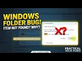 Fix Item Not Found Folder Error in Windows 11 Root Cause Explained