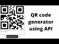 QR code generator using JavaScript QR code generator API