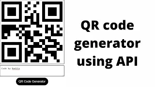 QR code generator using JavaScript QR code generator API