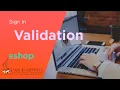 Web Programming 1 Sign-In validation eShop Task 3