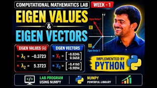 Eigen Values and Eigen Vectors Using Python Computational Mathematics Lab