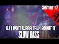 DJ I don't want talk about it Semar R7 ft Irfan Nanda