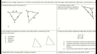 Geometry EOC Review B E S T Standards Part 1