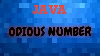ODIOUS NUMBER IN Java java programming Indo computers Hindi