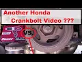 Honda Crankshaft Bolt vs Bauer Electric Impact Wrench from Harbor Freight Tools