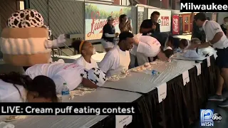 LIVE Cream puff eating contest