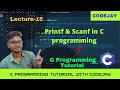 L-15 printf and scanf in c programming printf and scanf in c C proramming in hindi