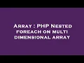 Array PHP Nested foreach on multi dimensional array