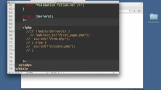 Learn PHP Lecture 70 Displaying validation errors
