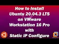 How to Install Ubuntu 20 04 3 LTS on VMware Workstation 16 Pro with Static IP Configure root allow