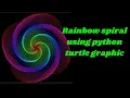 Drawing rainbow spiral using python turtle