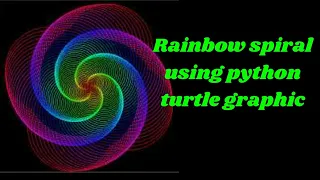 Drawing rainbow spiral using python turtle
