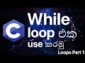 How to use while loop - C Programming in Sinhala RAVB