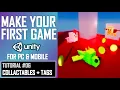 HOW TO MAKE YOUR FIRST GAME IN UNITY - TAGS COLLECTABLES LESSON TUTORIAL JIMMY VEGAS