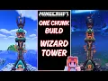 How to Build DARK WIZARD TOWER BASE IN MINECRAFT ONE CHUNK BUILDS minecraft tutorial EP 3