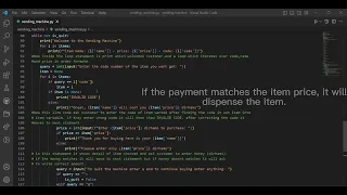 My first vending machine program using python