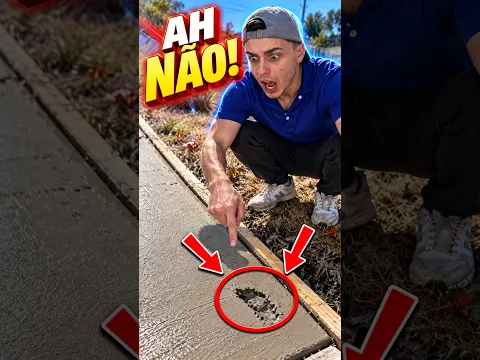 Ela simplesmente TIROU um PEDAÇO do cimento e ACHOU que ia FICAR ASSIM? 😦 #humor #obra #construção