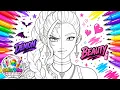 KPOP HUNTRIX Demon or Beauty Amazing Coloring Page