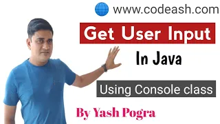 Java User Input Which class is used for console input Java Console Class