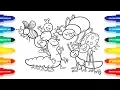 Funny Insects Coloring Pages Drawing for Children