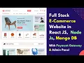 Full Stack E-Commerce Website Using React JS Mongo DB Node Js User Profile Page part1