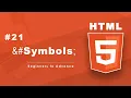 HTML Symbol Entities Codes HTML Full Course 2026 Class