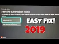 Additional Authentication Needed Easy Fix 2021