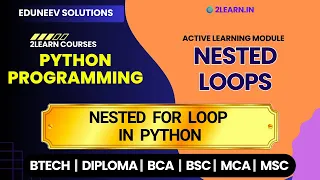Nested Loops Nested FOR LOOP in Python Programming