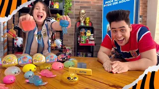 COMPLETAMOS A COLEÇÃO DE SQUISHYS LENDÁRIOS SÓ BATENDO BAFO !!! 