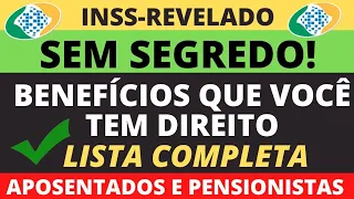 INSS: SEM SEGREDO! REVELAMOS BENEFÍCIOS QUE VOCÊ TEM DIREITO E NEM SABIA APOSENTADOS E PENSIONISTAS