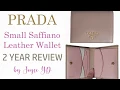 Prada Small Saffiano Leather Wallet 2 Year Review Wear and Tear