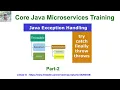 Core Java - Exception Handling