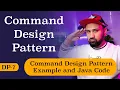 What is Command Design Pattern DP - 7 Example with Java Code Class Diagram In Hindi