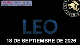 Horóscopo Diario - Leo - 18 de Septiembre de 2026.